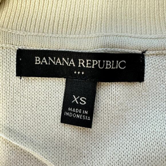 Banana Republic Long Open Front Cardigan Sweater Blazer Oatmeal Cream XS - Picture 7 of 12